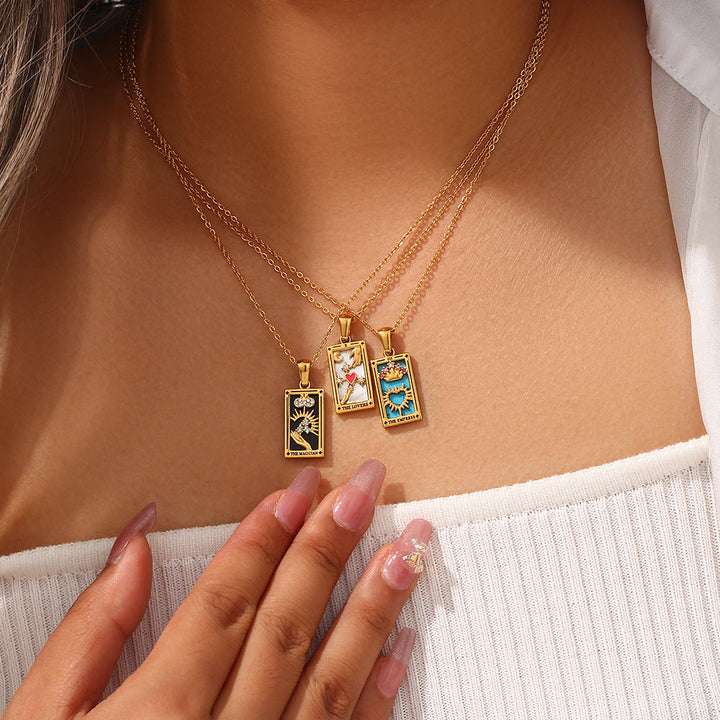 Fae® Collier Tarot Fortune Dorée