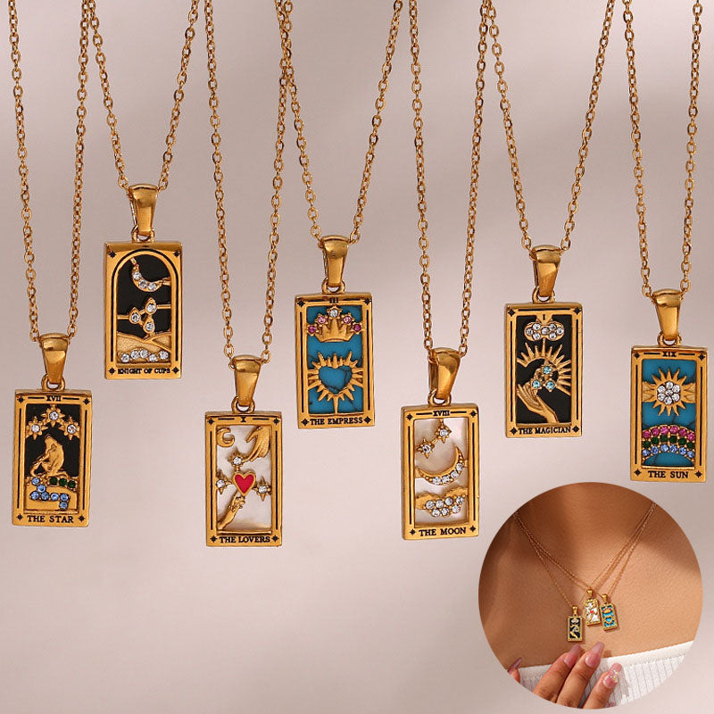 Fae® Collier Tarot Fortune Dorée
