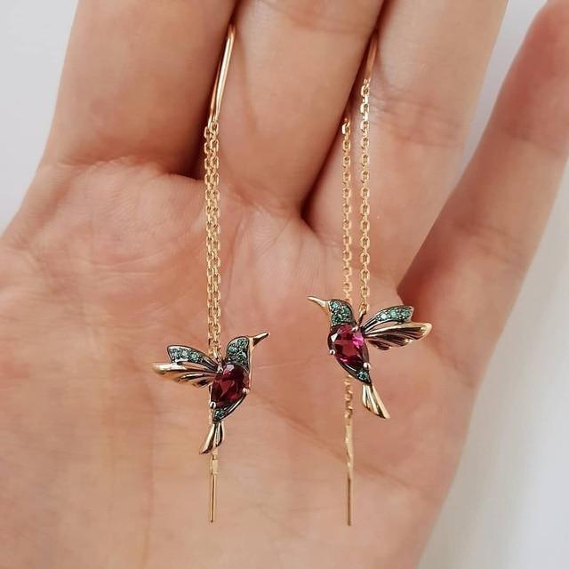 Hummingbird Shaped Earrings