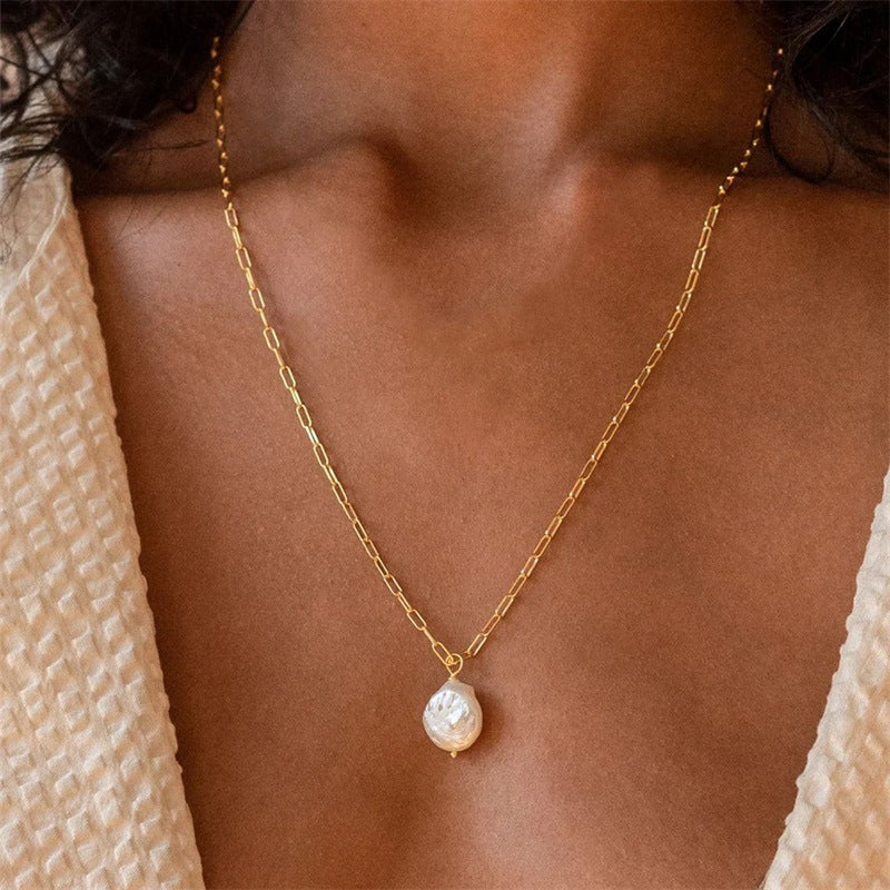 Collier en Papierclip avec Pièce Hanalei Pearl