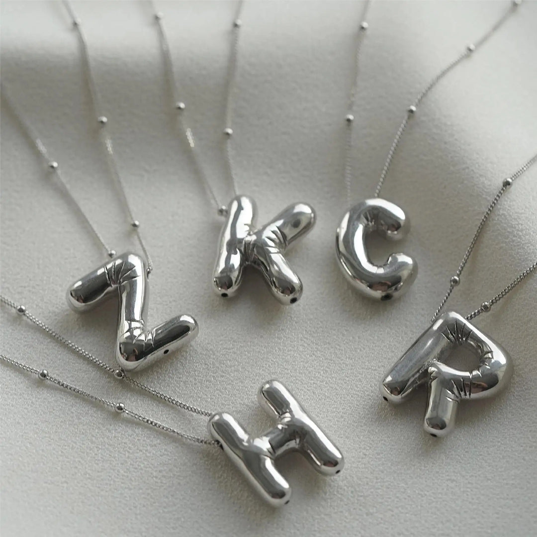 Collier Initial en Lettre Bulle