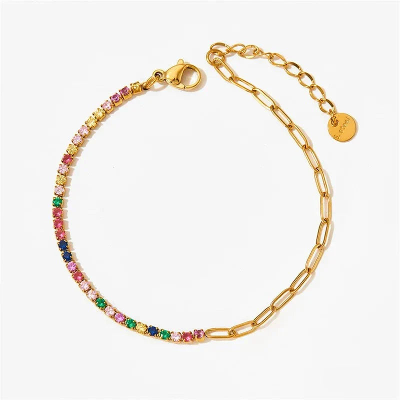 Bracelet de Tennis Chaîne Paperclip Fae®
