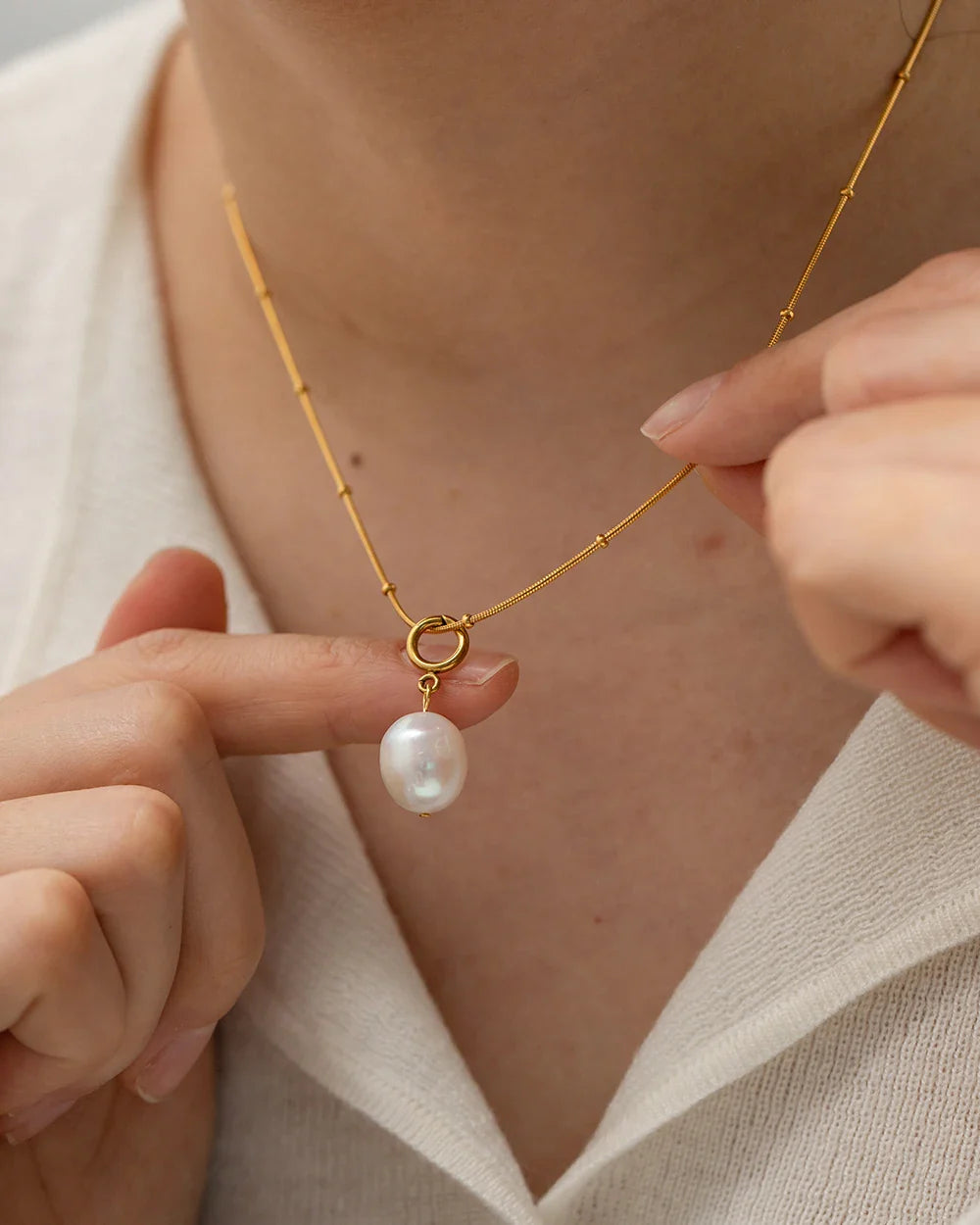 Collier Pendentif Perle Isola
